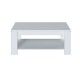 Mesa de centro elevable Ambit con revistero blanco Artik, cerrada