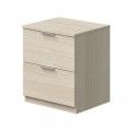 Mesa de cabeceira Low Cost Carvalho 2 gavetas