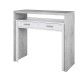 Console scrivania scorrevole Artik - Cemento bianco