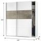 Armoire 2 portes coulissantes Oikos, mesures