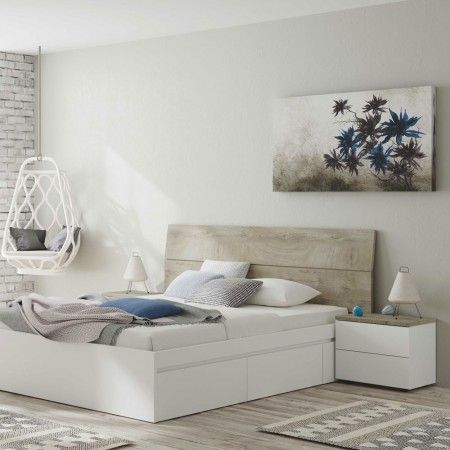 Cabeceira de cama com duas mesas Aikos | fanmuebles