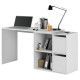 Mesa escritorio angular Blanca Adapta, multiposición
