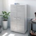 Armoire à chaussures Star, Blanc - Ciment 55 x 103 x 36 cm