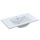 Lavabo en céramique blanc pour meuble de 80 cm