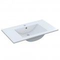 Lavatório cerâmico branco para móvel de 80 cm.
