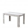 Table à manger Denia Ciment - Blanc 135 x 75 x 80 cm