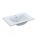 Lavabo in ceramica bianca per mobile da bagno da 50 cm.