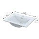 Lavabo in ceramica bianca 50x40