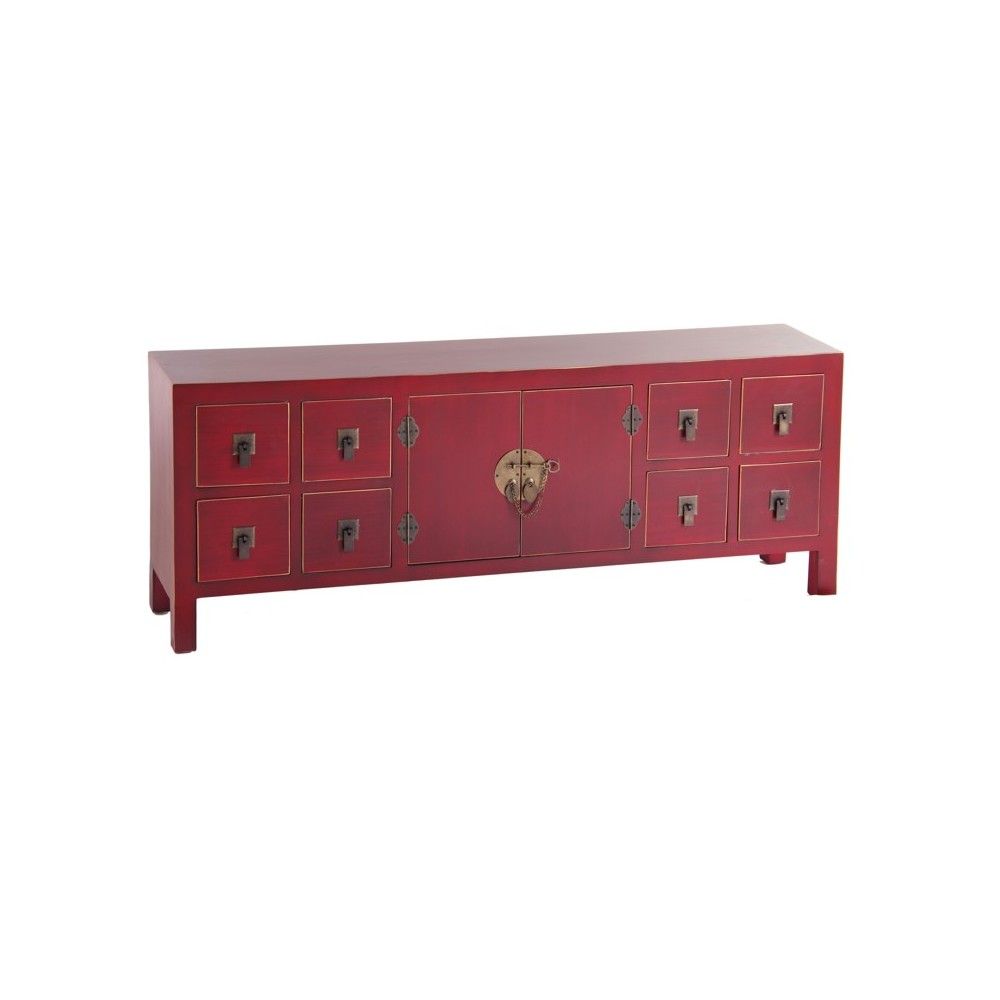 Mueble Oriente bajo Rojo Lacre