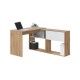 Bureau d'angle avec étagère et deux portes Duo