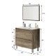 Mobile bagno 80 cm Rovere, dimensioni