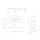 Lavabo cerámico blanco para mueble 60 cm | fanmuebles