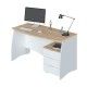 Mesa de oficina estil con tres cajones (5)