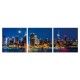 Quadro trittico di Manhattan di notte