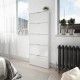 Armoire à chaussures blanche à faible profondeur | fanmuebles