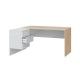 Mesa despacho rincón con buc Office blanco Artik roble (1)