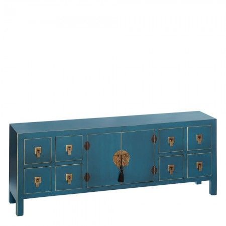 Móvel auxiliar baixo Oriente Azul | fanmuebles