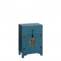 Mesa de cabeceira com 1 gaveta e 2 portas Oriente Azul