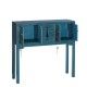 Eingangskonsolenschrank mit 4 Türen und 3 Schubladen, Orient, Blau