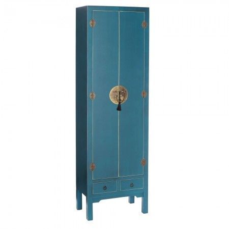Wohnzimmer-Sideboard mit 2 Türen, Orient, Blau.