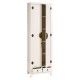 Armoire d'appoint pour salon avec 2 portes et 2 tiroirs Oriente, blanc ouvert