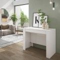 Mesa consola extensível em branco brilhante