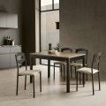 Ausziehbarer Tisch Atenas Eiche Hercules - Schwarz 110/120/140 cm