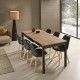 Table de cuisine extensible en chêne Hercules noir ouverte