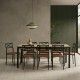 Mesa de cocina extensible roble Hercules negro abierta lateral