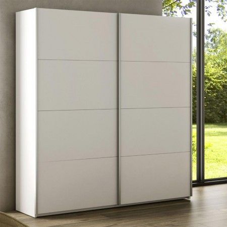 Armoire ARM150A à deux portes coulissantes blanches