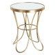 Mesita Oro Metal-Cristal Decoración 48 X 48 X 62 Cm