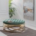 Table basse verte pour salon 110 x 110 x 43 cm