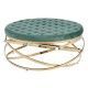 Table basse verte pour salon 110 x 110 x 43 cm