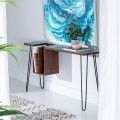 Scrivania Marrone - Blu Legno / Metallo 140 X 35 X 77 cm