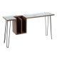 Brauner Schreibtisch - Blau Holz / Metall 140 x 35 x 77 cm