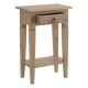 Mesita de noche en madera estilo clásico 1 cajón Natural | fanmuebles