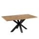 Mesa de comedor Mango Natural-Negro | Diseño clásico e industrial