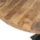 Mesa redonda comedor madera y metal – Estilo industrial robusto | fanmuebles