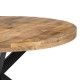 Mesa redonda comedor madera y metal – Estilo industrial robusto | fanmuebles