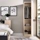 Armoire 40 cm Essen chêne naturel ambiance ouverte