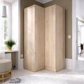 Roupeiro de canto 2 portas de bater ESSEN - Natural 91 x 184 x 93 cm