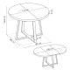 Table ronde extensible Aran chêne nordique dimensions