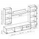 Mueble de salón Luka medidas interiores