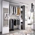 Kit Cabina Armadio colonna chiusa specchio tenda Suit Bianco