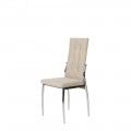 Sedia da pranzo imbottita Angela beige 45 x 100 x 46 cm