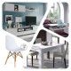 Ensemble de meubles de salon Belus avec table extensible blanche