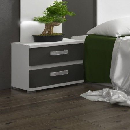 Table de chevet Carmen avec 2 tiroirs