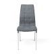 Chaise de salle à manger Alexia rembourrée gris 42 x 96 x 55 cm