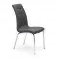 Silla comedor Alexia símil piel gris oscuro 42 x 96 x 55 cm