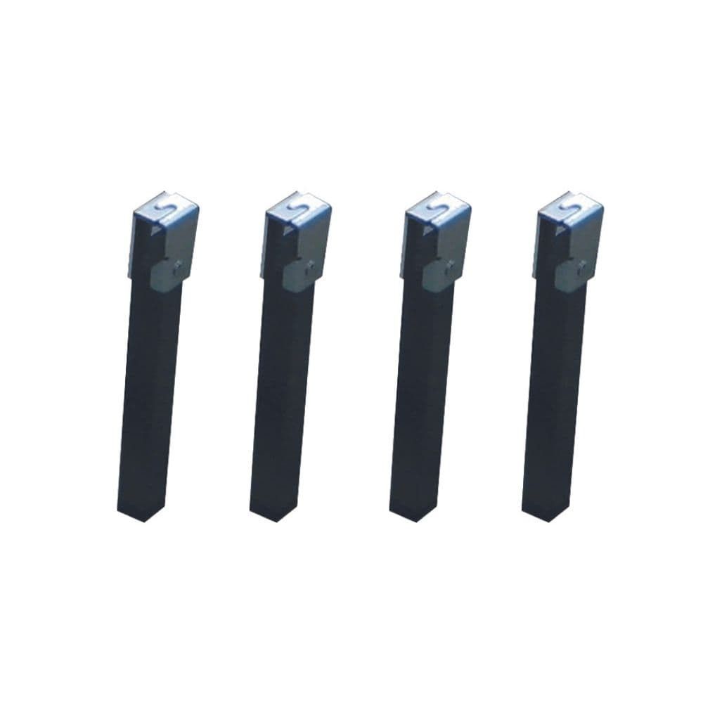 Set di 4 gambe metalliche per rete a doghe.